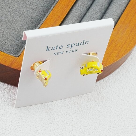 Kate Spade Yellow Car Stud Earrings - Picture 3 of 5